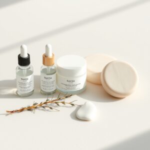 백자 미니멀리즘을 화장품으로 표현