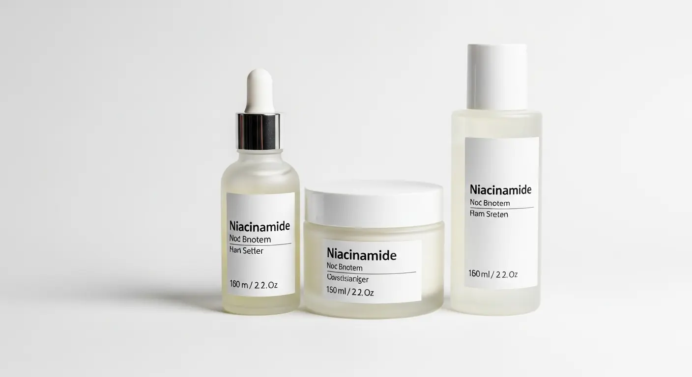 나이아신아마이드 성분이 포함된 스킨케어 제품 이미지
