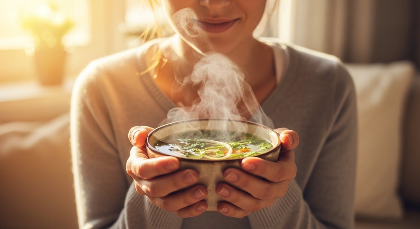 콜라겐 음식 일상 루틴-아침에 사골 육수 국물 요리를 챙기는 습관