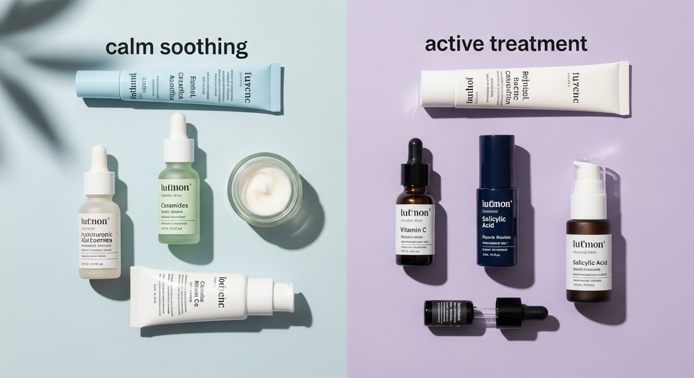 생리 주기 피부에 맞는 성분 선택 - 예민한 시기용 진정 성분과 골든 타임용 기능성 성분 비교