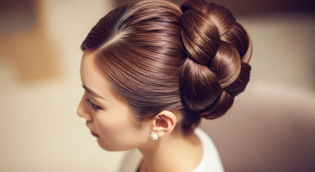 머릿결의 방향성과 구조를 보여주는 자연스러운 결 예시