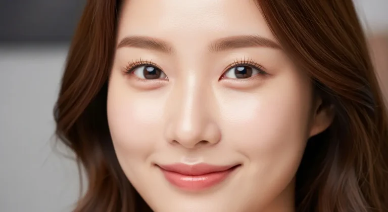 k-뷰티를 표현한 인물 클로즈업 사진