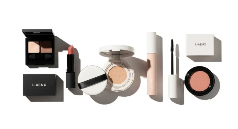 한국 메이크업 트렌드를 보여주는 베이스 화장품 구성 예시