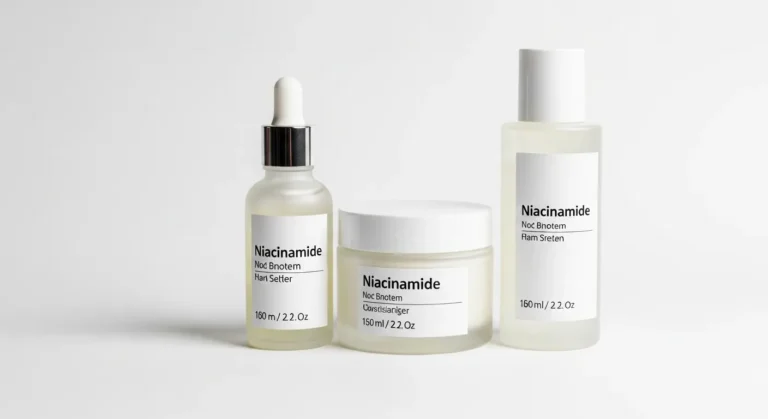 나이아신아마이드 성분이 포함된 스킨케어 제품 이미지